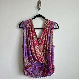 Free People Multicolor Floral Blouse